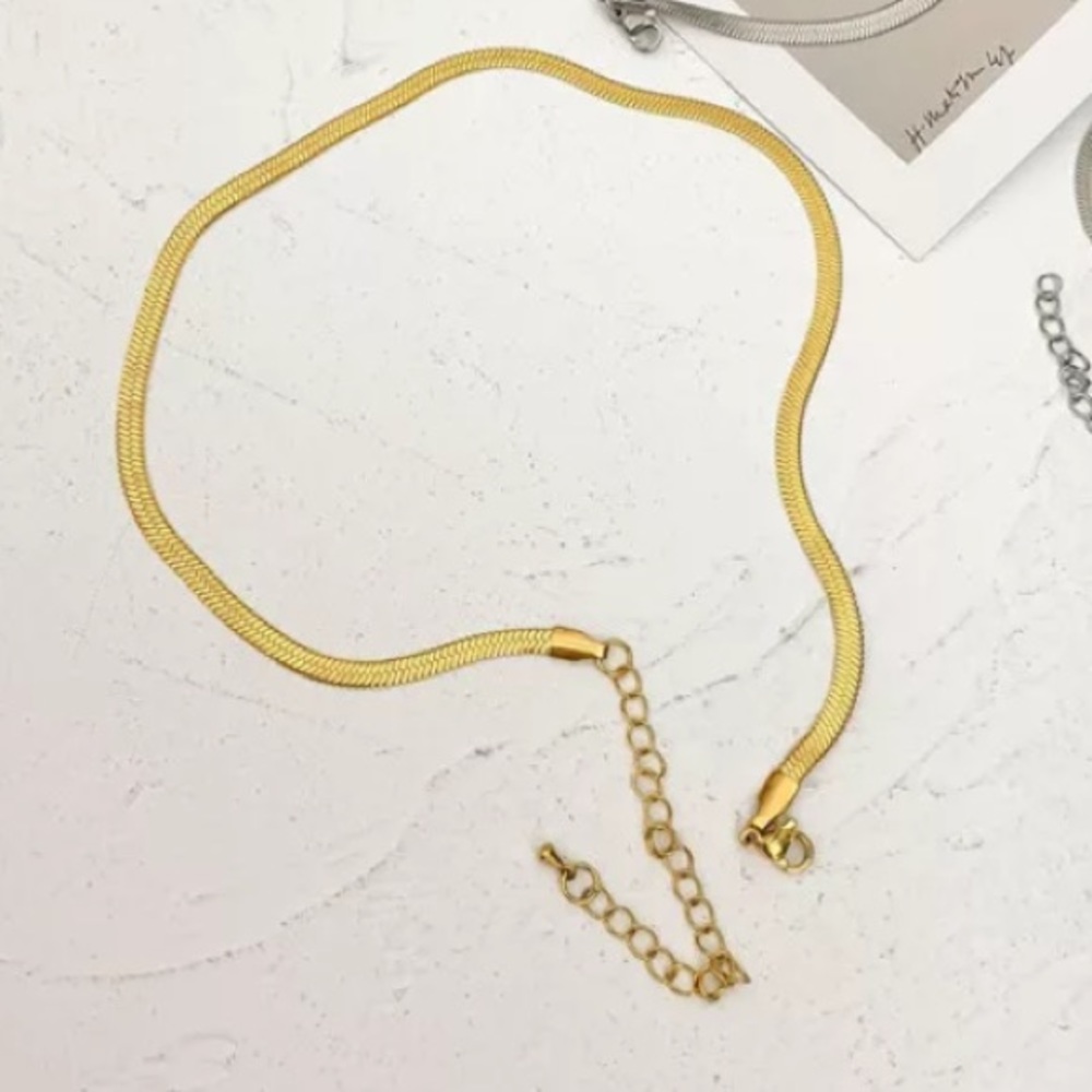 18K gold plated choker necklace - Picture 5 of 7